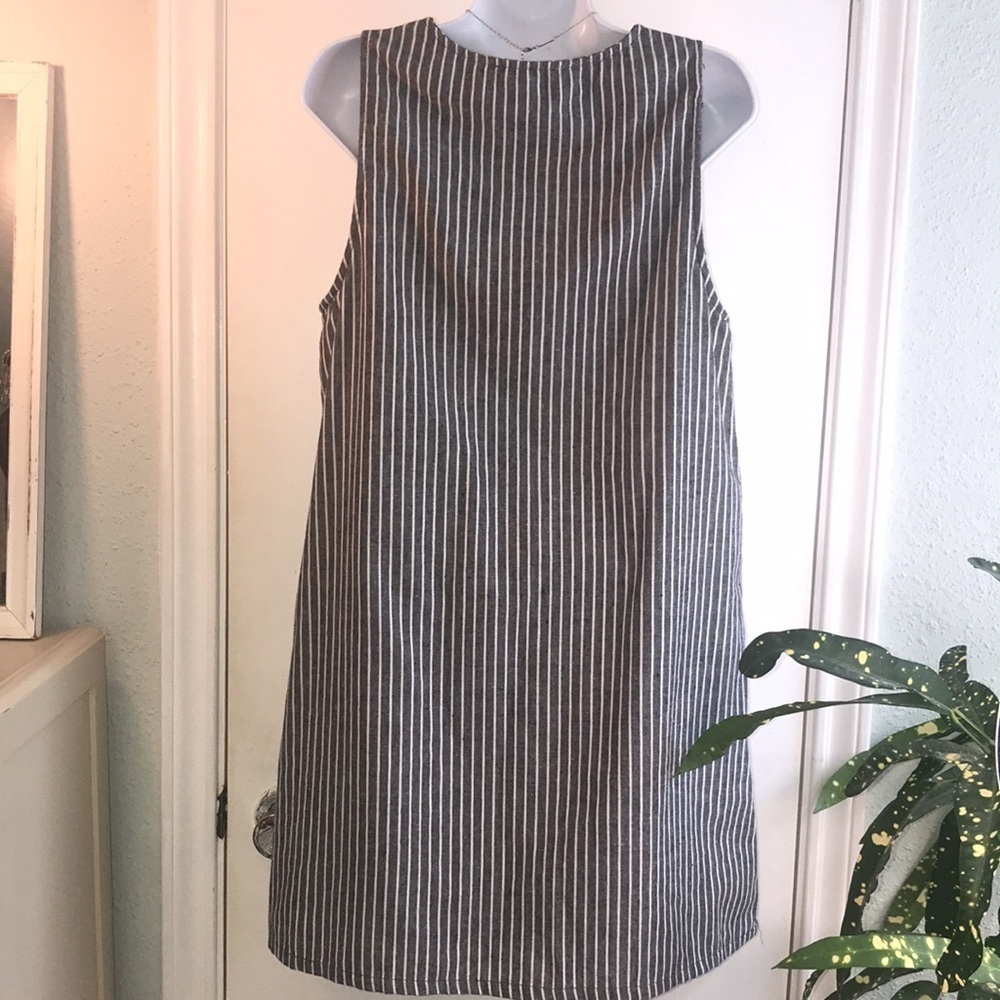 Entro Embroidered Striped Sleeveless Dress - Picture 6 of 12
